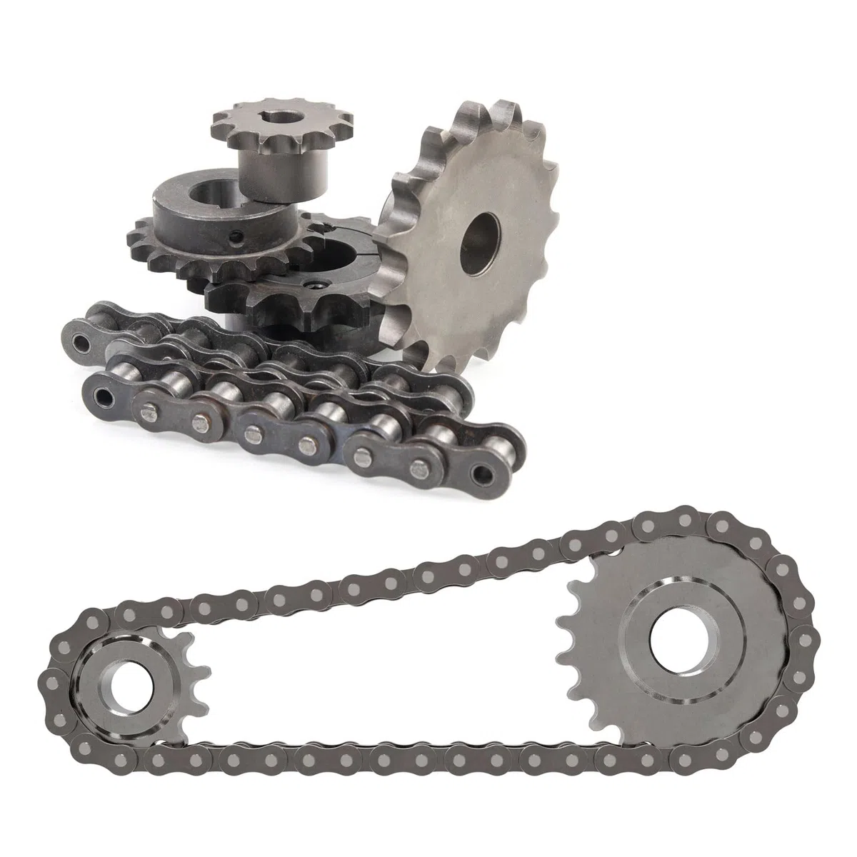 QUARKZMAN ISO/DIN 06B-1 Rollenkettenrad B-Typ, 20 mm Bohrung, 3/8" Teilung, A3-Stahl Einzelstrang-Rollenkettenrad gehärtet, 21 Zähne