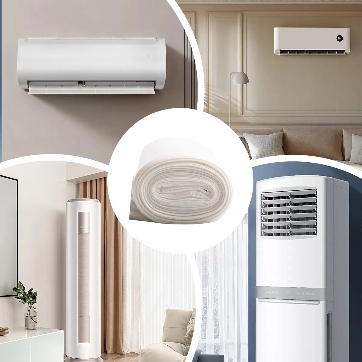 AC-Blassack – flexible Klimaanlage, verlängerte Tasche, 16 m, AC-Aufsatz, schneidbar für Schule, Klassenzimmer, Schlafzimmer, Arbeitszimmer, Büro, Hotel, Wohnung