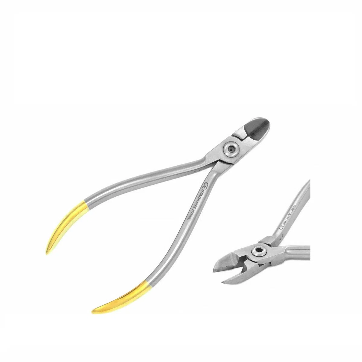 Medentra Orthodontischer Hartdrahtschneider TC Dentalzange Kieferorthopäde 15 Grad gebogen