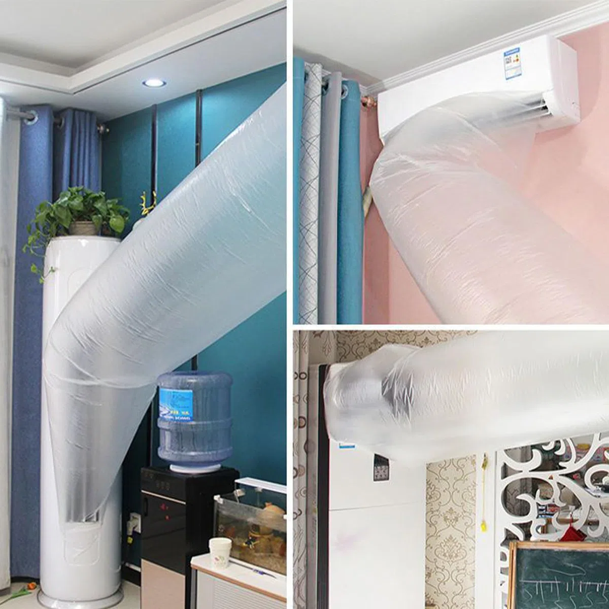 AC-Blassack – flexible Klimaanlage, verlängerte Tasche, 16 m, AC-Aufsatz, schneidbar für Schule, Klassenzimmer, Schlafzimmer, Arbeitszimmer, Büro, Hotel, Wohnung