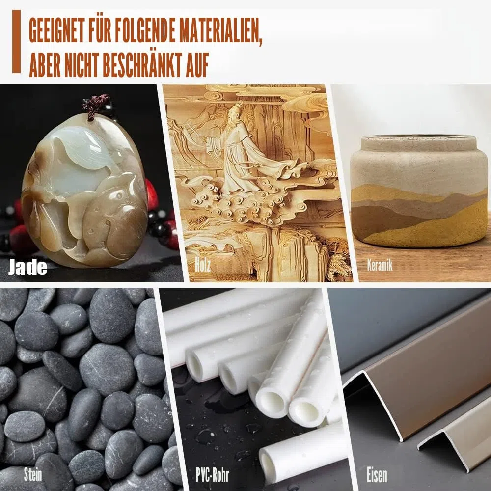 20 Stück Diamant Fräser Set,Diamant Frässtifte Schleifstifte Kompatibel mit Dremel Rotary Tool Zubehör mit 1/8" Schaft Passform für Stein Glas Keramik Schnitzen,Schleifen,Polieren,Gravieren,Bohren