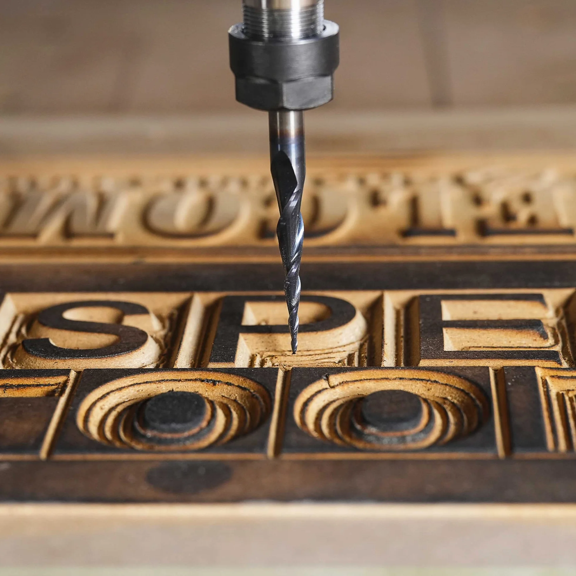 SpeTool Kugelkopffräser Konische Fräser CNC Schaftfräser 2 Flöten 0,25 mm Radius, 3,175 mm (1/8") Schaft TiAlN Beschichtung VHM Gravierfräser für Oberfräse 2D und 3D Gravur