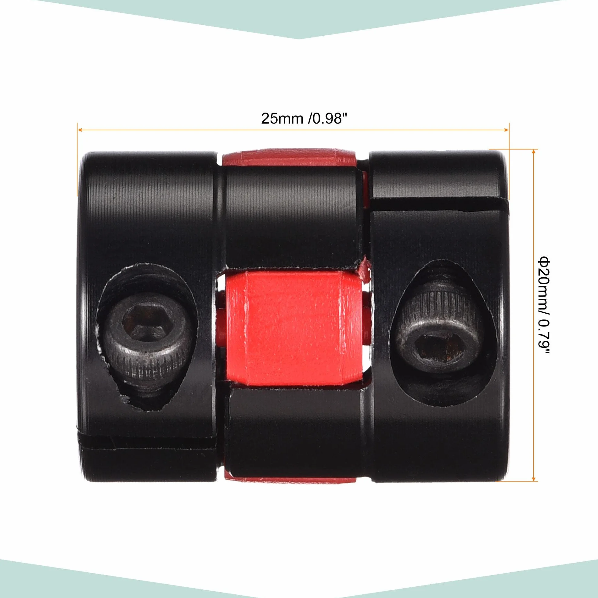 sourcing map 2Stk Wellenkupplung 5mm zu 8mm Bohrung L25xD20 Aluminiumlegierung Flexibel Kupplungsgelenk für Servo Schrittmotor