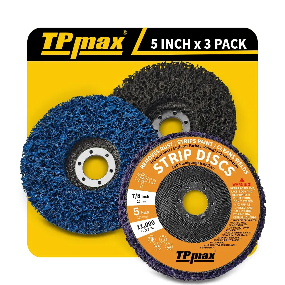 125mm Schleifscheiben Set für Winkelschleifer, 3 Stück CSD Reinigungsscheiben, Grobreinigungsscheibe, Nylongewebescheibe zum Entfernen von Farbe und Rost