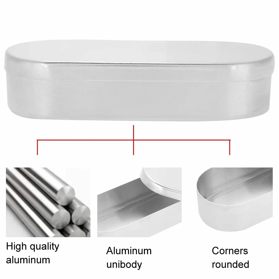 Beauty Desinfector Box Medizinischer Sterilisator aus rostfreiem Stahl, Dentalinstrumente, quadratische Schale mit Deckel, Needle Desinfektionsbox für - und