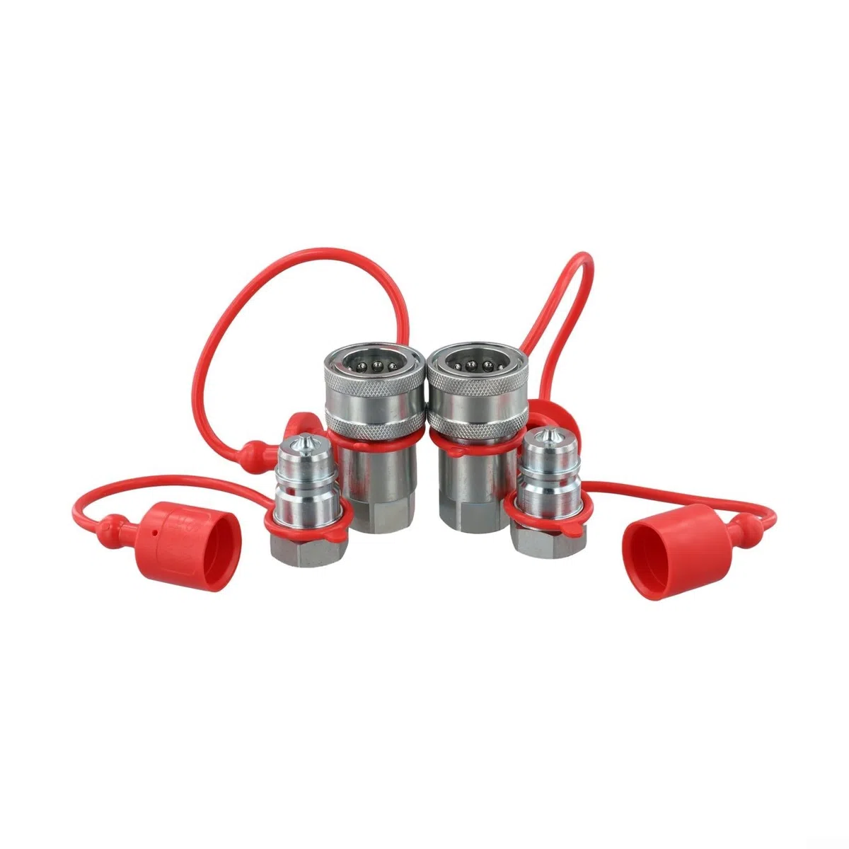 Zuverlässiges hydraulisches Schnellverbindungs-Set, NPT 12 14 38, ISO7241 A-Serie, Staubkappe, gebaut, um strengen Anwendungen standzuhalten (NPT1/2)