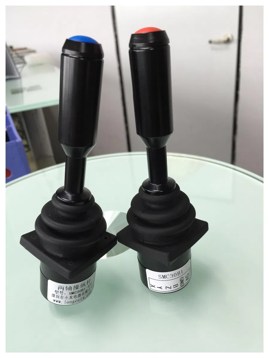 MNMIOIO SMC30C Hochpräziser Hall-Sensor-Joystick, 2-Achsen-Joystick-Controller mit 1 Taste(DC5V output RS232 blue button)