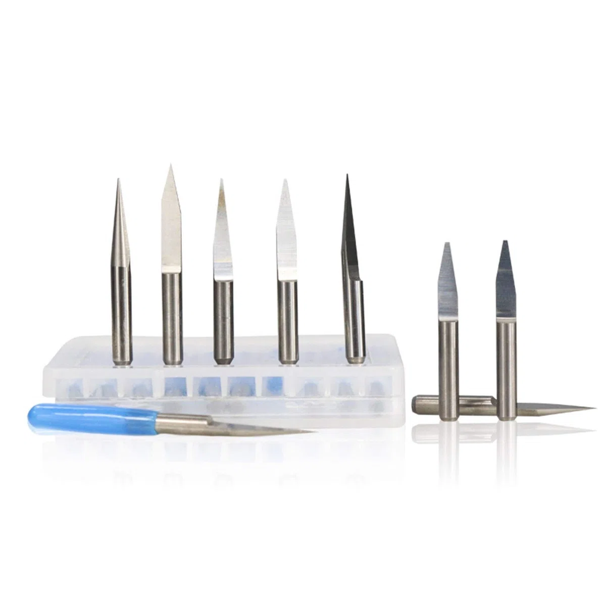 Xianglaa-Router Bit, 10pcs 3D-Fräser PCB Gravieren Bit V Shap Spitze Schaftfräser Hartmetall 10/15/20/25 Grad, hohe Qualität (Dimensions : 10PCS degree10X0.4mm)