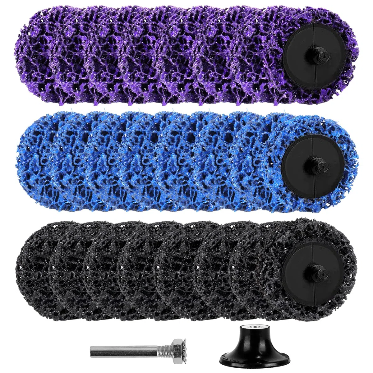 24 Stück CSD Scheibe,50mm Grobreinigungsscheibe,CSD Scheibe Schleifscheibe, Reinigungsscheibe Set,Schleifscheiben für Winkelschleifer,für Oberflächenbearbeitung, Metall, Edelstahl(3 Farben)