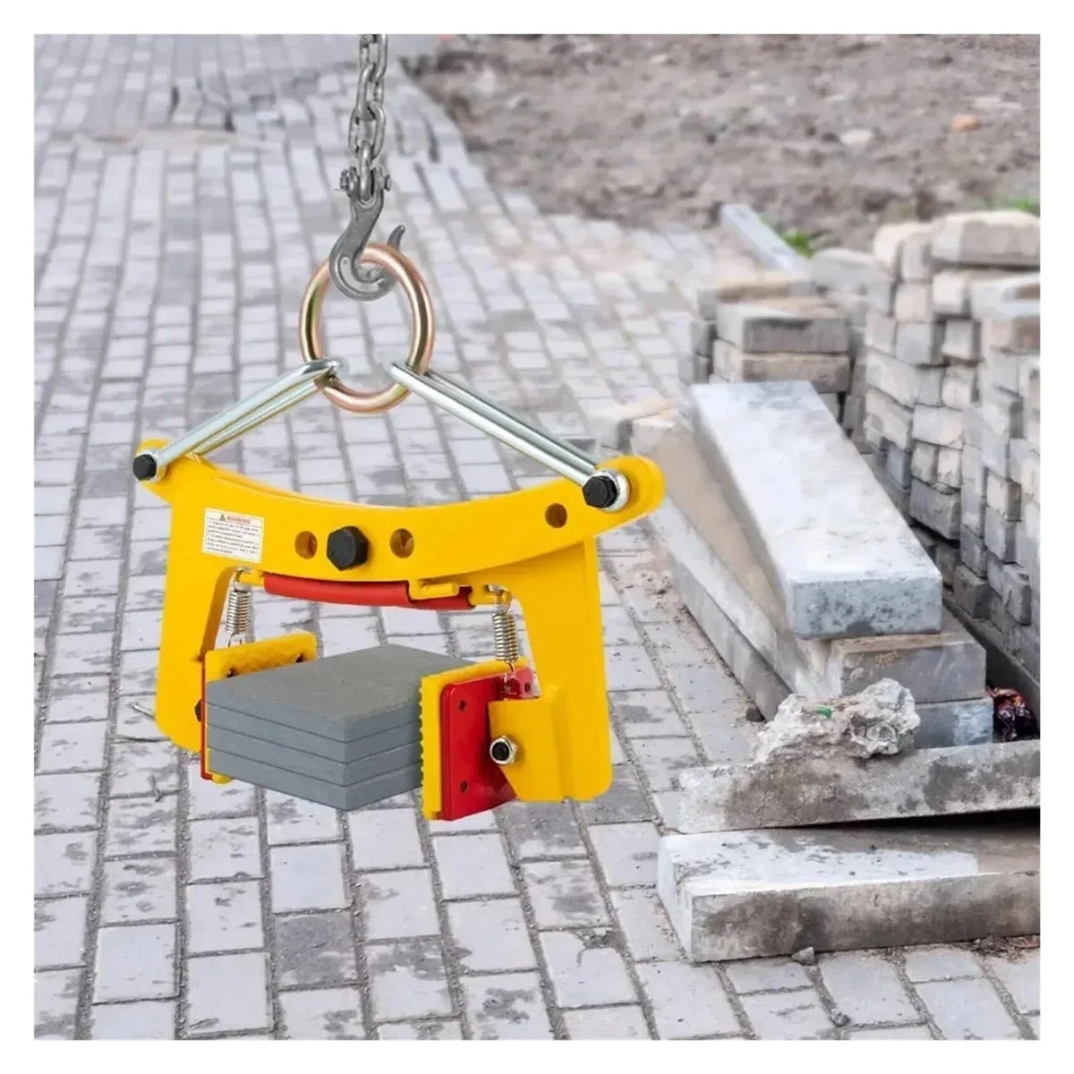 Hebeklemmen, 280 kg schwere Scherenklemme aus Manganstahl, hochtemperaturgeschmiedet, Steinheber mit rutschfesten Backen for Bau- und Marmorarbeiten