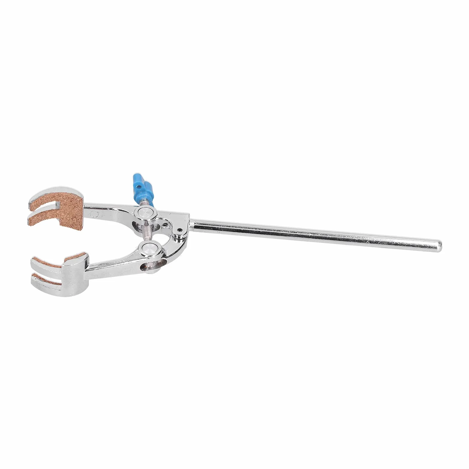 Laborklemme 4-Zinken Kolbenbecherhalter mit Korkauskleidung für Schutz, 250mm Länge