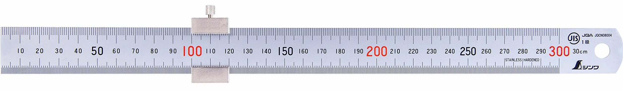 Shinwa 3-D-76752 300 mm metrisches Stahl Regel mit Lineal Stop von tyzacktools