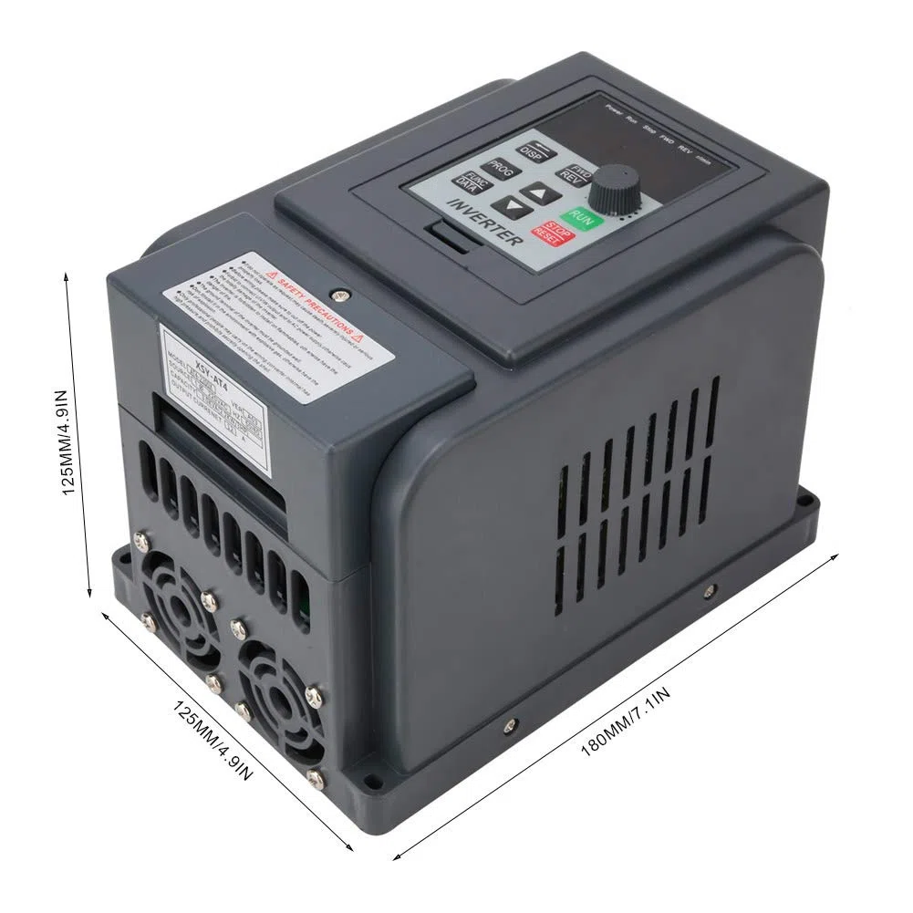 AT4 2200X Einphasen Eingangswandler mit 3 Phasen Ausgang und variabler Frequenz (220 V, 2,2 kW), PWM Steuerausgangsspannung, für Pumpensteuerungsfluss, Wasserversorgung mit konstantem Druck, Lüfter us