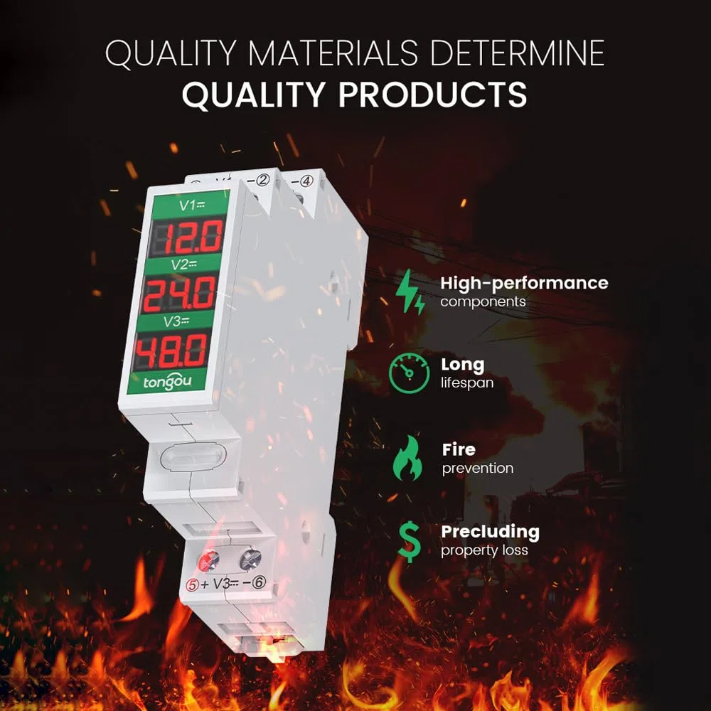 Tovme 2D DC Voltmeter DC11V 310V Digital Display LED Smart Mess (Tovme-1d)