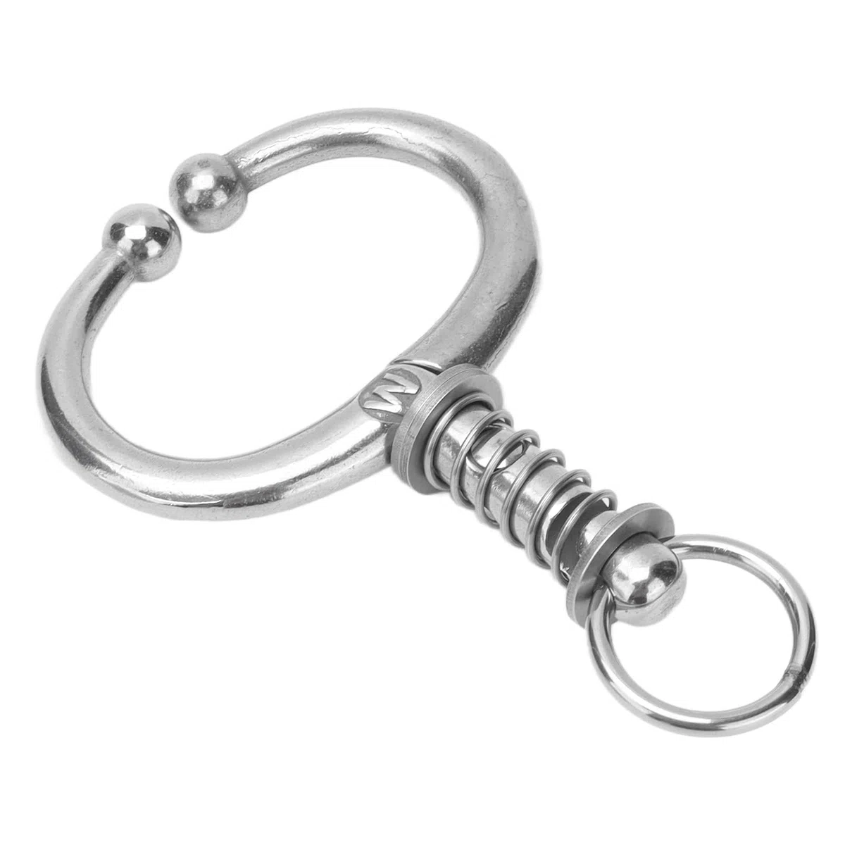 Rinder-Nasenring ohne Stahl-Rinder-Nasenklemme, Bull-Kuh-W-Feder-Nasenring für FarmS, Professionelles Zubehör für den Einsatz (Mittelgroßer W Spring Bull Nasenring)