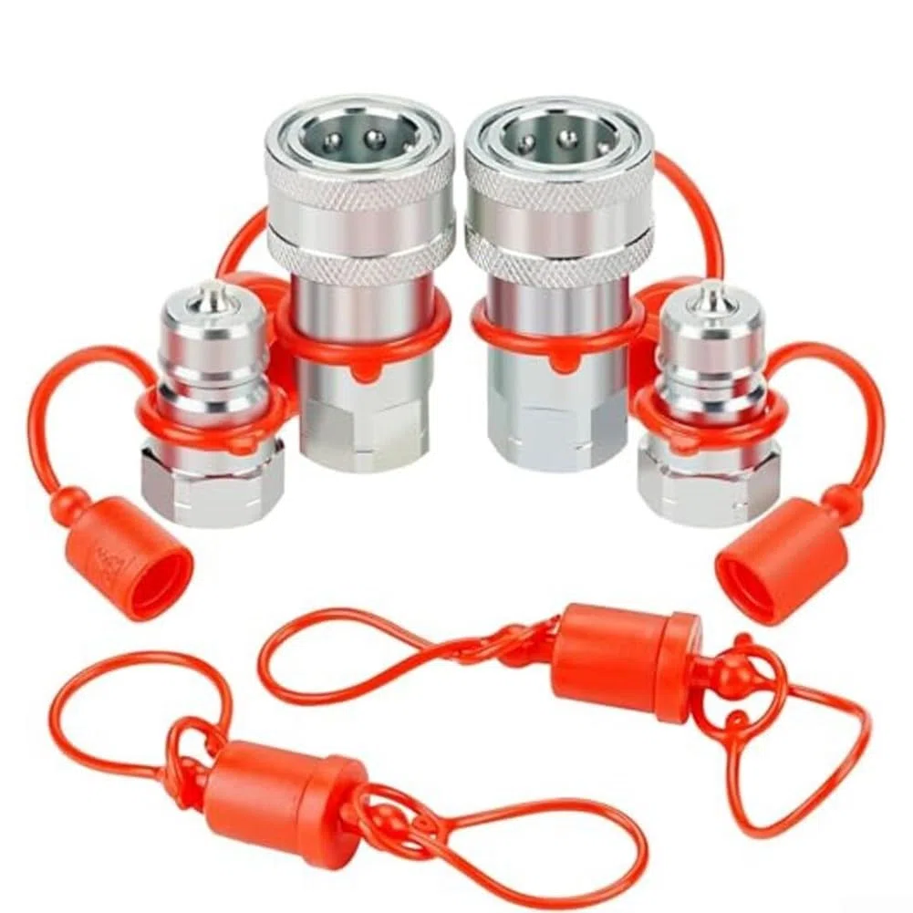 Zuverlässiges hydraulisches Schnellverbindungs-Set, NPT 12 14 38, ISO7241 A-Serie, Staubkappe, gebaut, um strengen Anwendungen standzuhalten (NPT1/2)