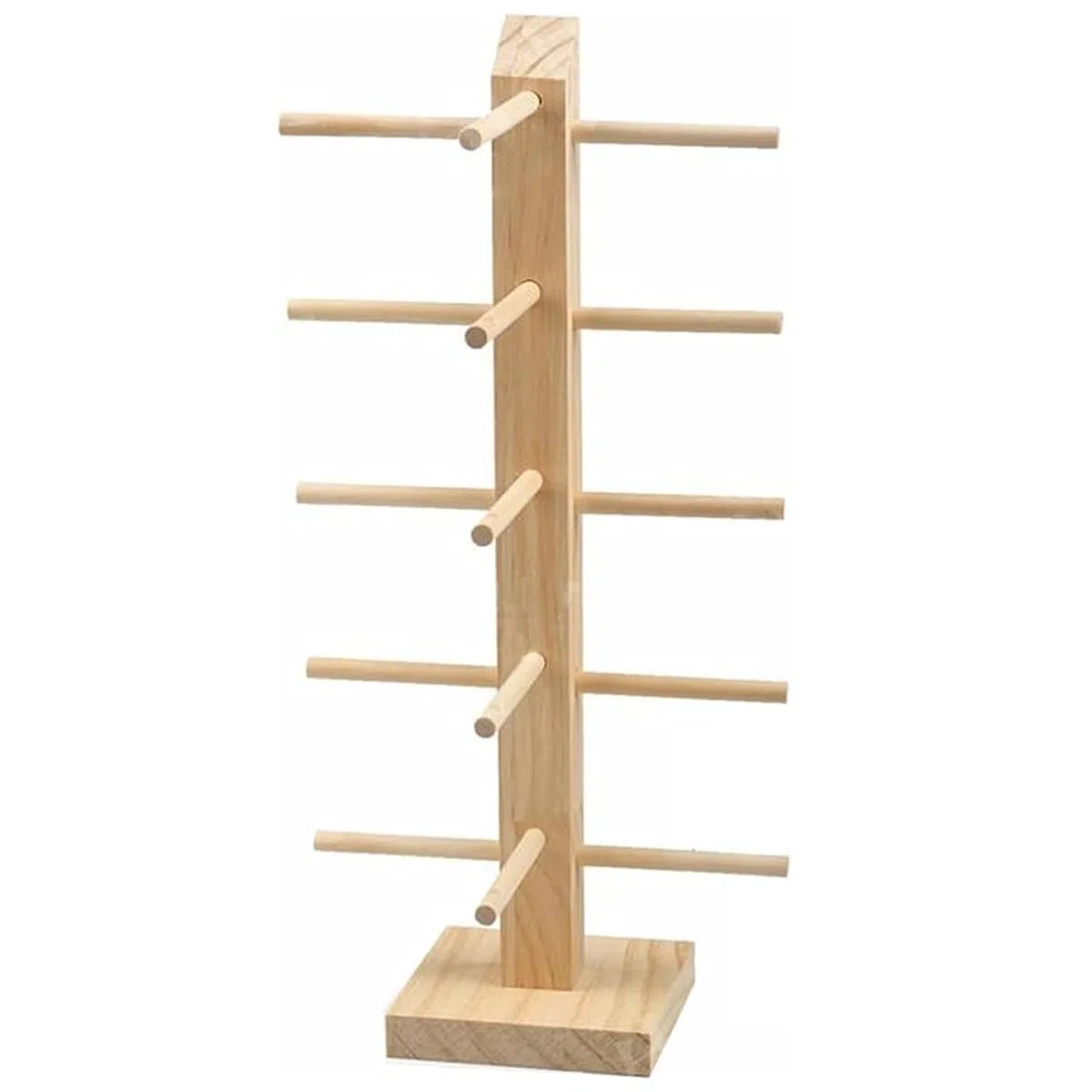 Brillenhalter aus Holz, Sonnenbrillen Brillenständer, Robustes Eyewear Display für Zuhause und Geschäft für Sonnenbrillen, Kurzsichtigkeitsbrillen, Lesebrillen (Brillen-Stander für 5 Brillen)