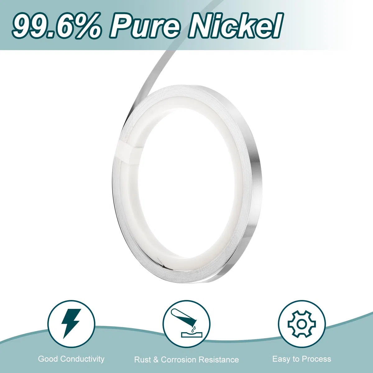 QUARKZMAN 1 Stück Reines Nickelblech 99 6% Reine Nickelplatte Nickelstreifen 0 006"x0 31"x393 7"(0 15x8x10000mm) Nickelanode Für Galvanik Wissenschaftliches Labor Industrie DIY Handwerk