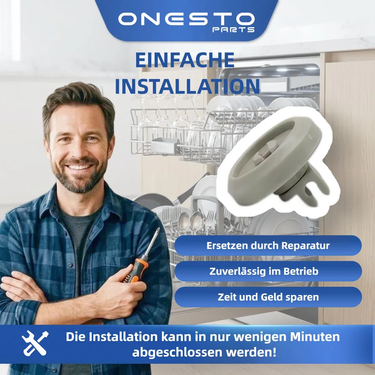 2 Stück Ersatz Unterkorbrollen für Miele 2372352 2372353 Geschirrspülerrollen Kompatibel mit Optima Futura Senator Meteor Wheels Set