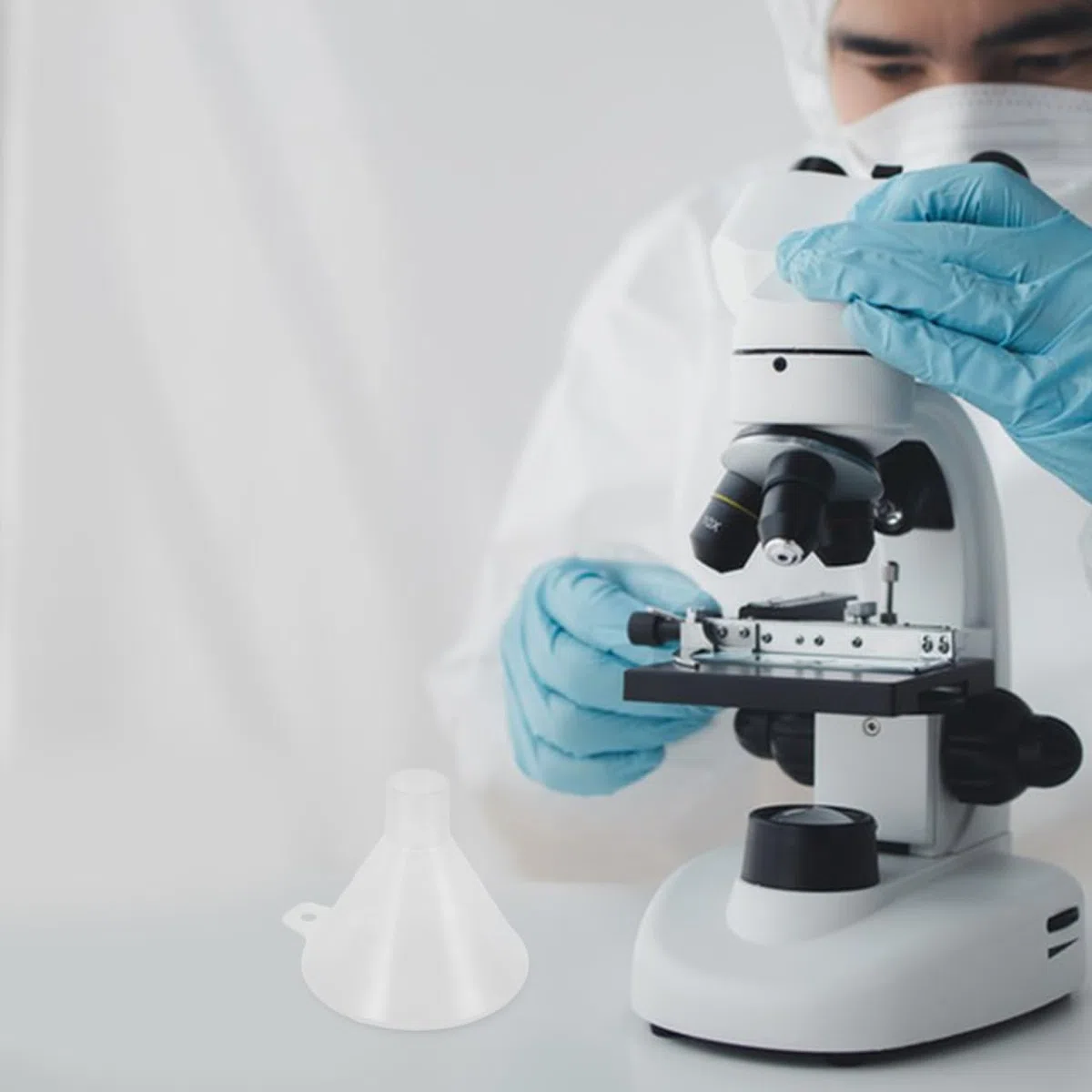 Labortrichter Kunststoff Pp Klarer Fülltrichter Mit Flachem Boden Für Präzises Einfüllen Von Pulverreagenzien Wissenschaftlicher Trichter 4.84X4.13X3.54In