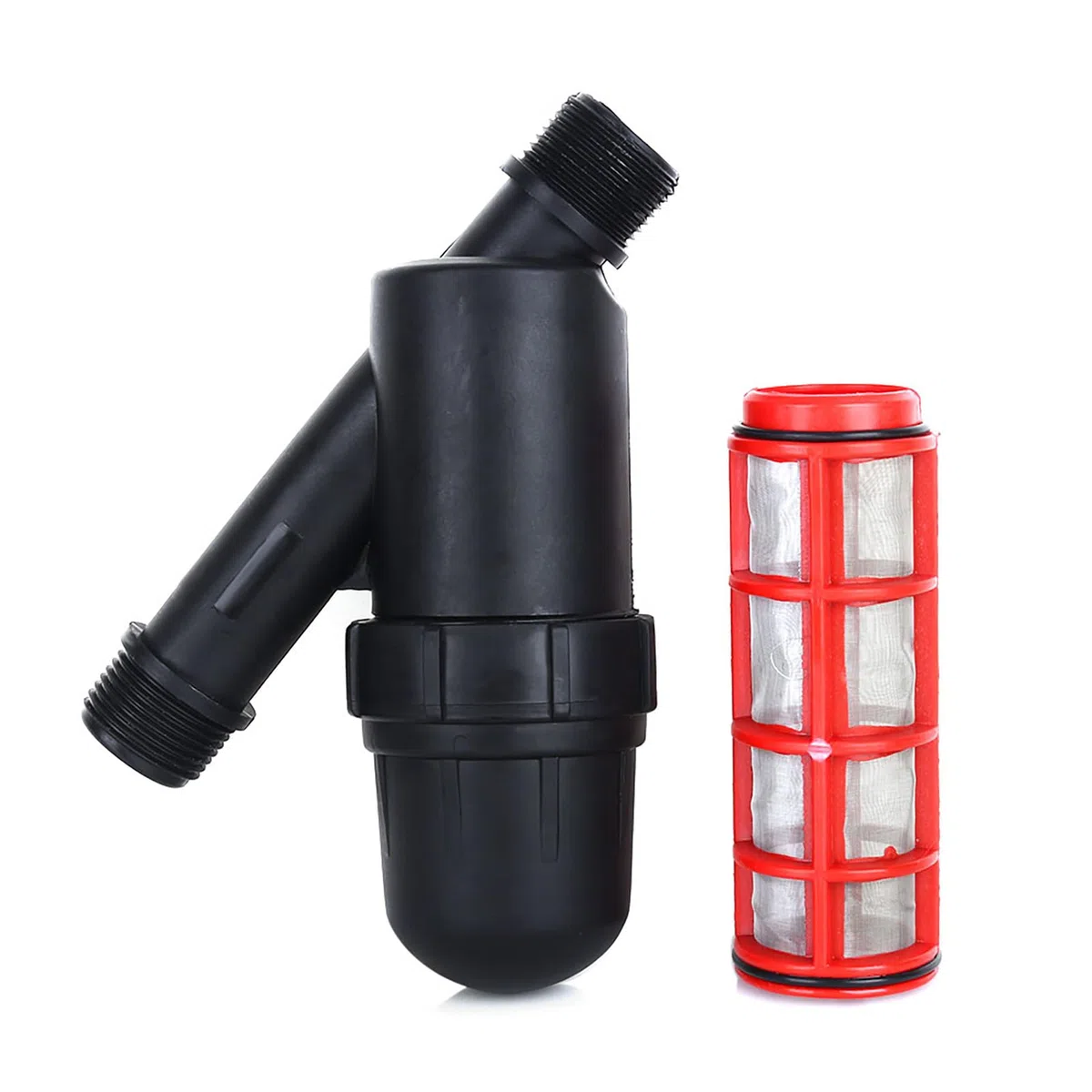 Y-Stil Siebfilter, Schützt Tropfer vor Rost und Sand, Einfache Reinigung durch Abschrauben, beständig mit Edelstahl Mesh, 3/4 Zoll Anschluss für Gartenbewässerung