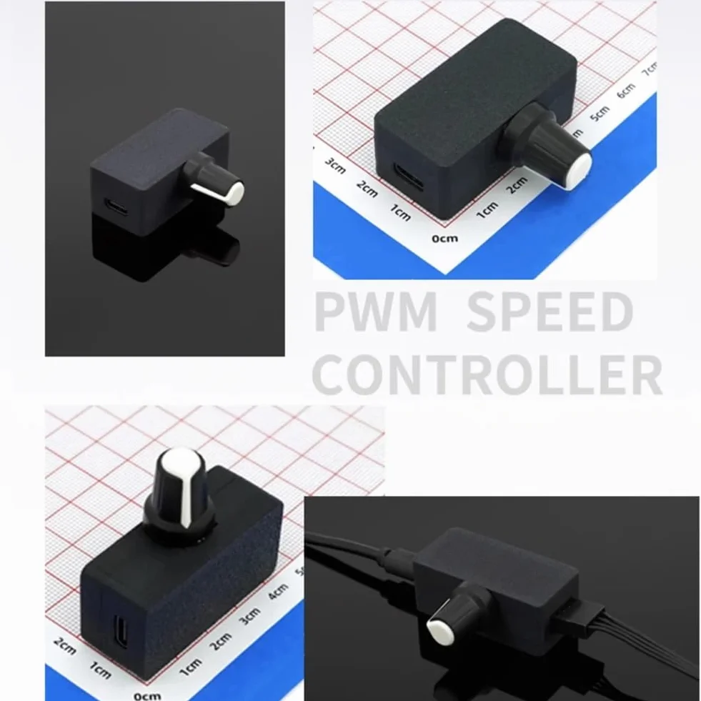 PWM-Geschwindigkeitsregler, 4 Pin PWM-Lüfter-Splitter-Hub, PWM-Lüfterregler, USB Type-C-Netzteil, DIY-WasserküHlung, Kühler, Fan Controller Für Motoren Wasserpumpen