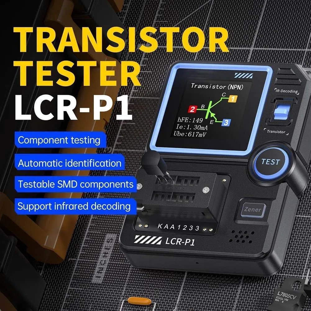 Yhenlovtt LCR-P1 Transistor-Tester, Tester, Transistor, Induktivität, Kapazitätswiderstand, Dioden-Triode, Kapazitätswiderstandsmesser, LCR ESR-Messgerät
