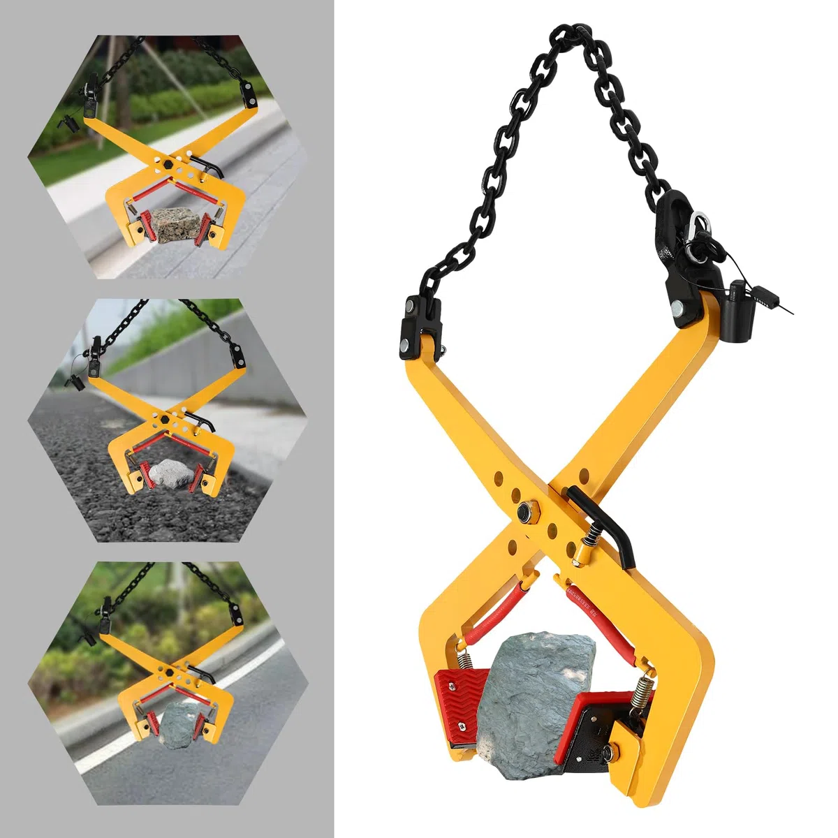 Bordsteinversetzzange Versetzzange Hebezange Bordstein Bordsteinträger 350KG Vertikale Hebevorrichtung Kranzange Bordsteinrahmen Aufzug Klemme Hebeklammer Steinklammer