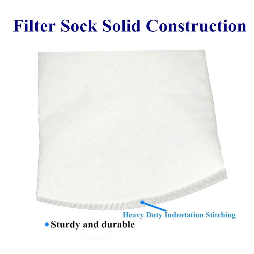 Filtersocken aus Filz, 50 Mikron, 10,2 cm, 10,2 cm lang, Filterbeutel aus Flüssiggewebe, 2 Packungen (50 Mikron/um 10,2 cm Ring)