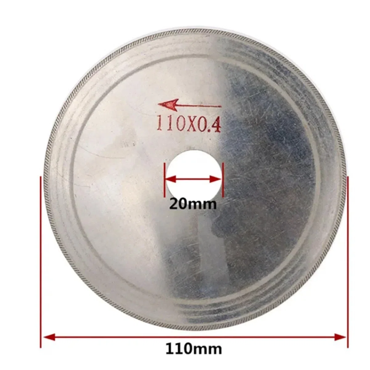 1 Stück 60 mm - 200 mm ultradünnes Diamantsägeblatt mit schrägen Zähnen, Schneidwerkzeug for Schneiden von Glas, Stein, Bernstein, Kristall, Edelstein(200x25x0.3mm)