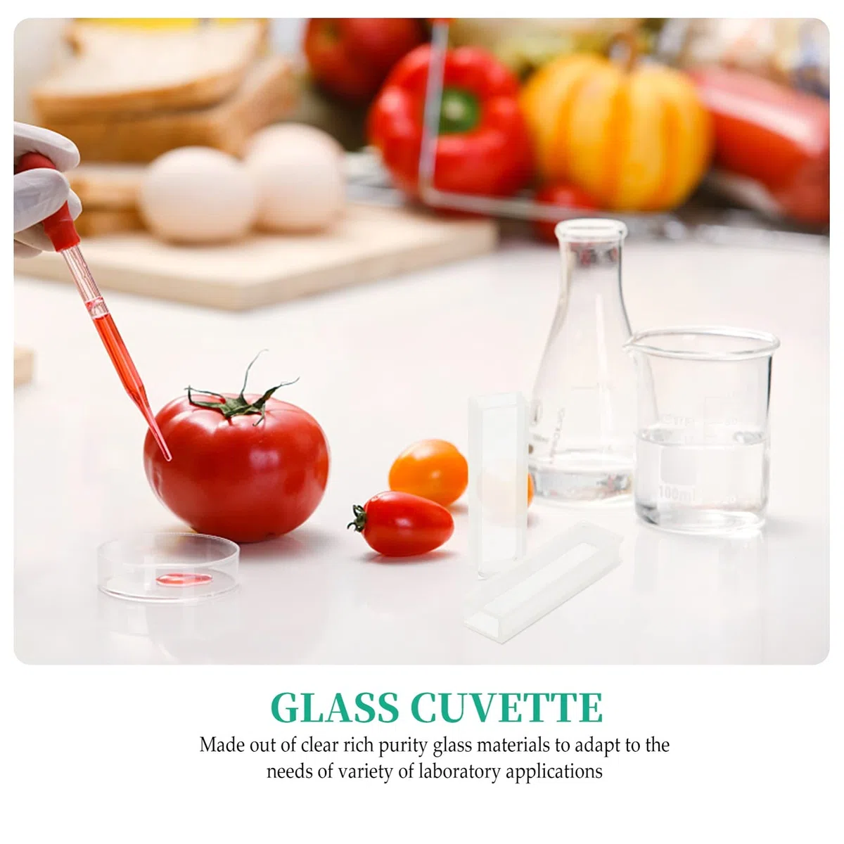 Glasküvetten Labor 4 Stück 5mm Weglänge aus Hochreinem Glas Probenküvette für Spektralanalyse und Vergleichende Analysen Geeignet für Uv Sichtbares Spektralphotometer