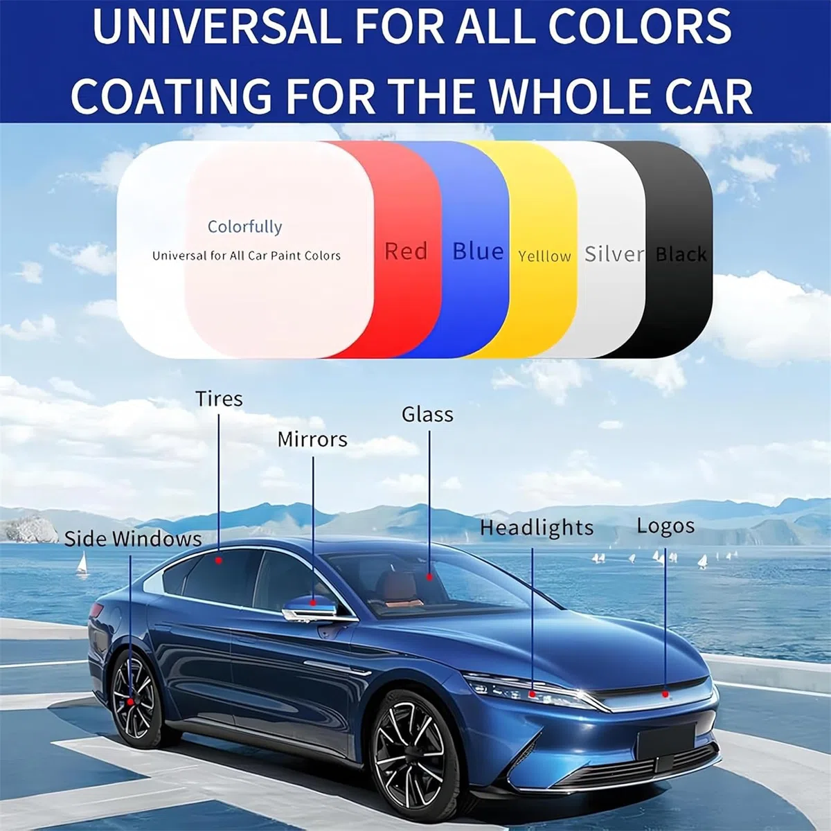 Advanced Car Quick-Acting Coating Agent Spray, 3 in 1 High Protection Quick Car Coating Spray, Multi-Functional Coating Renewal Agent for Cars, Restore Car Shine and Long-Lasting Protection (2Pcs)