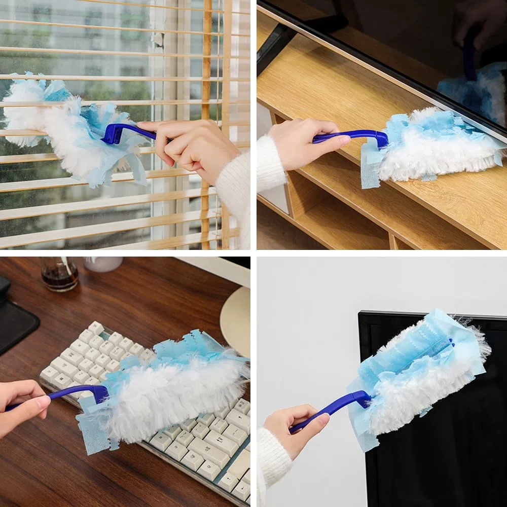 30 Stück Staubwedel Tücher mit 1 Handgriff, Staubmagnet Staubtuch, Staubtuch Nachfüllung, Reinigungsstaub Staubtuch Nachfüllung, Staubmagnet für Staub Schmutz Tierhaare, pdn0083