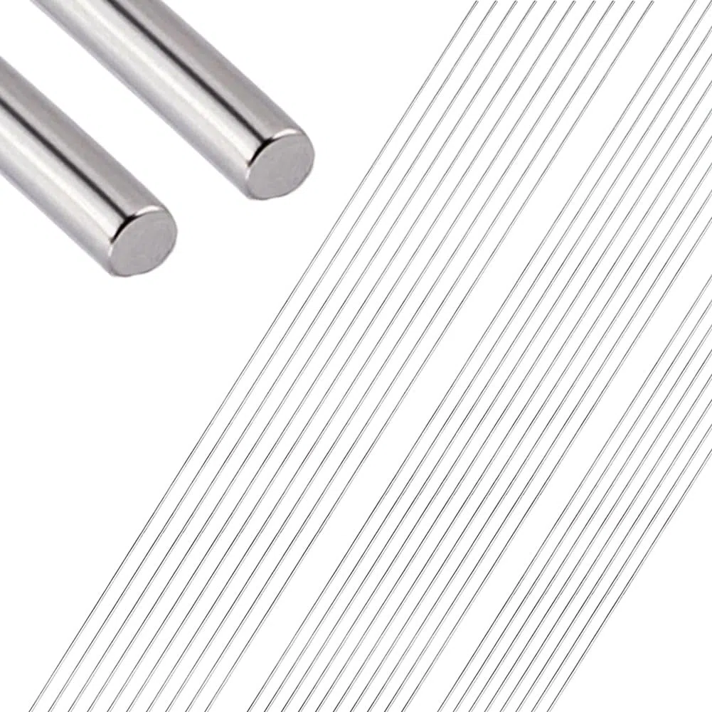 SUPERFINDINGS 50 Stücke 304 Edelstahl Federdraht 17 Gauge Vollhart Gerader Draht 40,1 cm 15,79 Zoll Gerader Federstahldraht Für DIY Basteln Modellautos 1,2 mm Durchmesser