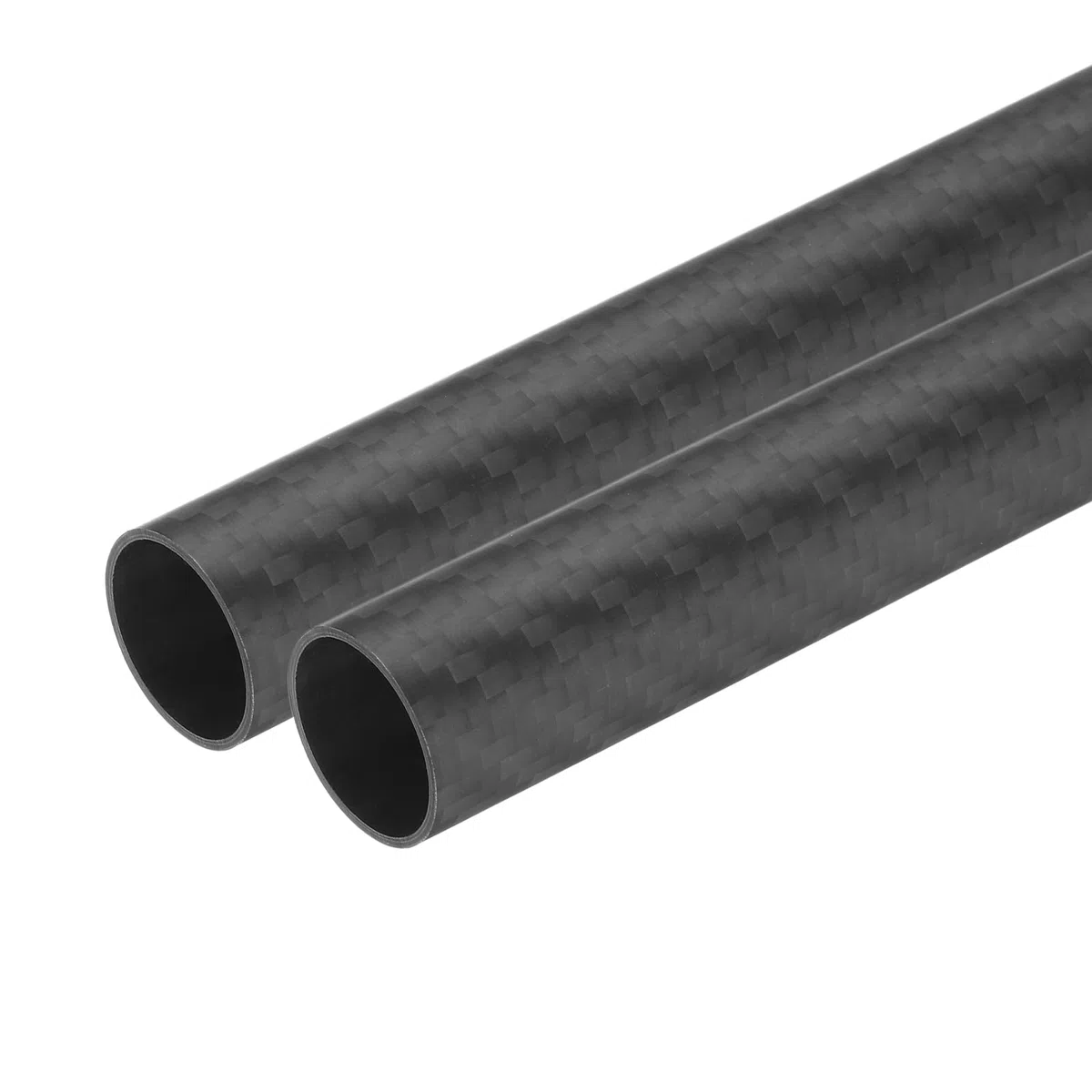 QUARKZMAN 2Stk Kohlefaser Rohr 18 x 20 x 330mm Matte Oberfläche Stange 3k Rolle Umwickelt Reines Kohlefaser Rund Rohr für Rc Flugzeug Multikopter