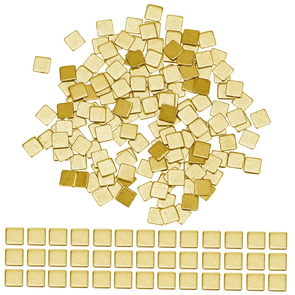 TOPBATHY Lötchips Vorgeschnitten 150 Stück 2x2mm Lötzinn aus Vergoldetem Kupfer für Schmuckreparatur und Elektroniklöten in Bastelprojekten
