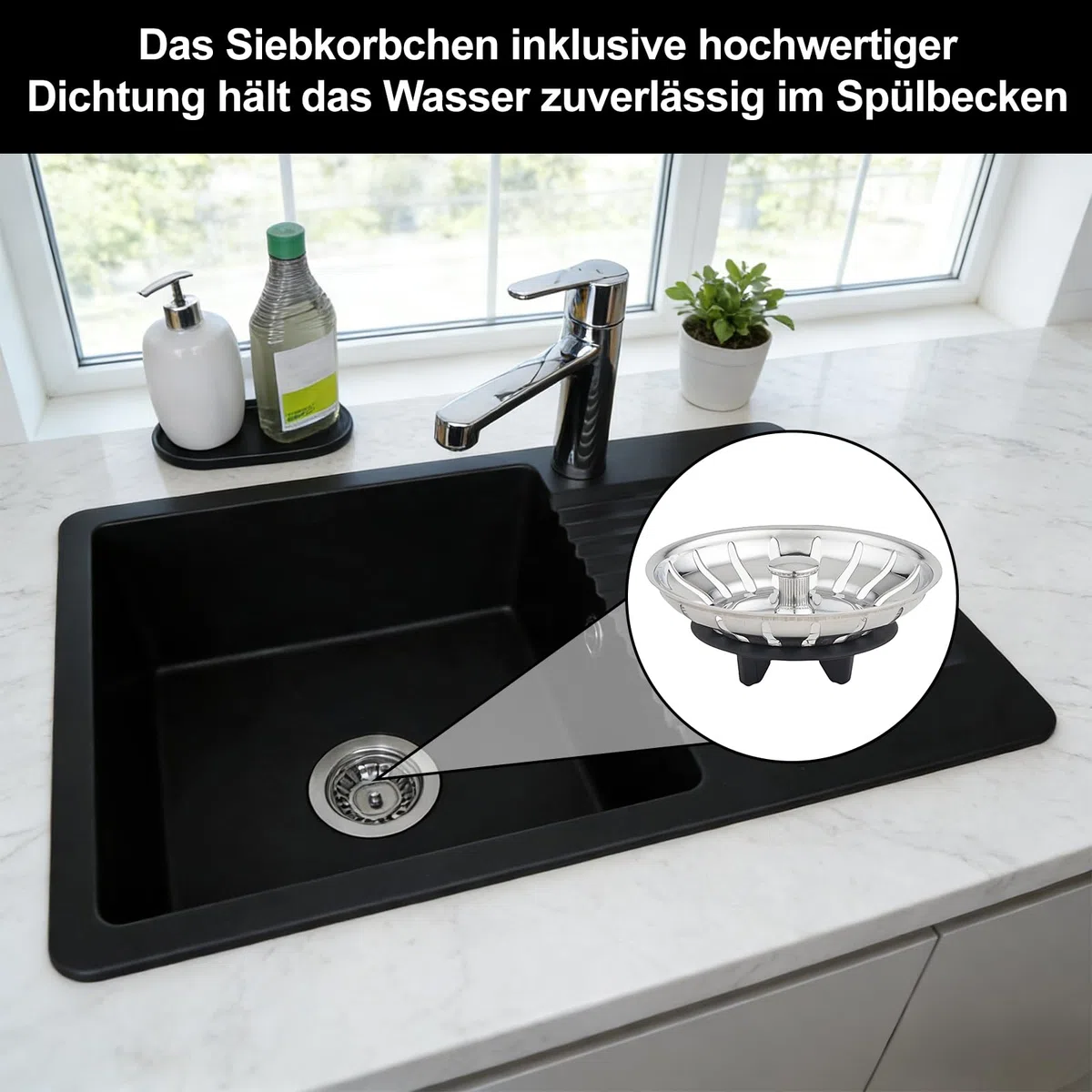 Spülbecken Siebkörbchen 2er Set, Ø 80 mm, Mit DREI-Bein Gummidichtung, Kompatibel Mit IKEA ATLANT Und DOMSJÖ, Ersatzteil Für Spüle Siphon, Küche Stöpsel Sieb, Alter Typ