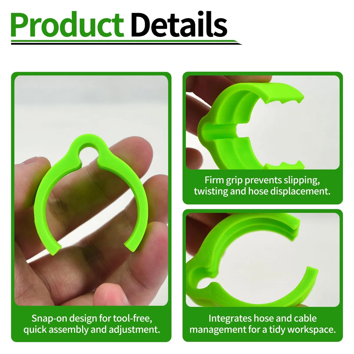 Kabelclip für Festool D27 Staubsauger Schlauch - Kabel Clip für Festool CT CTL Saugschlauch Kabel, Staubsaugerschlauch Halterung Zubehör, Plug It Leitungshalter Draht Clip Kabelschelle, Grün, 12 Stk