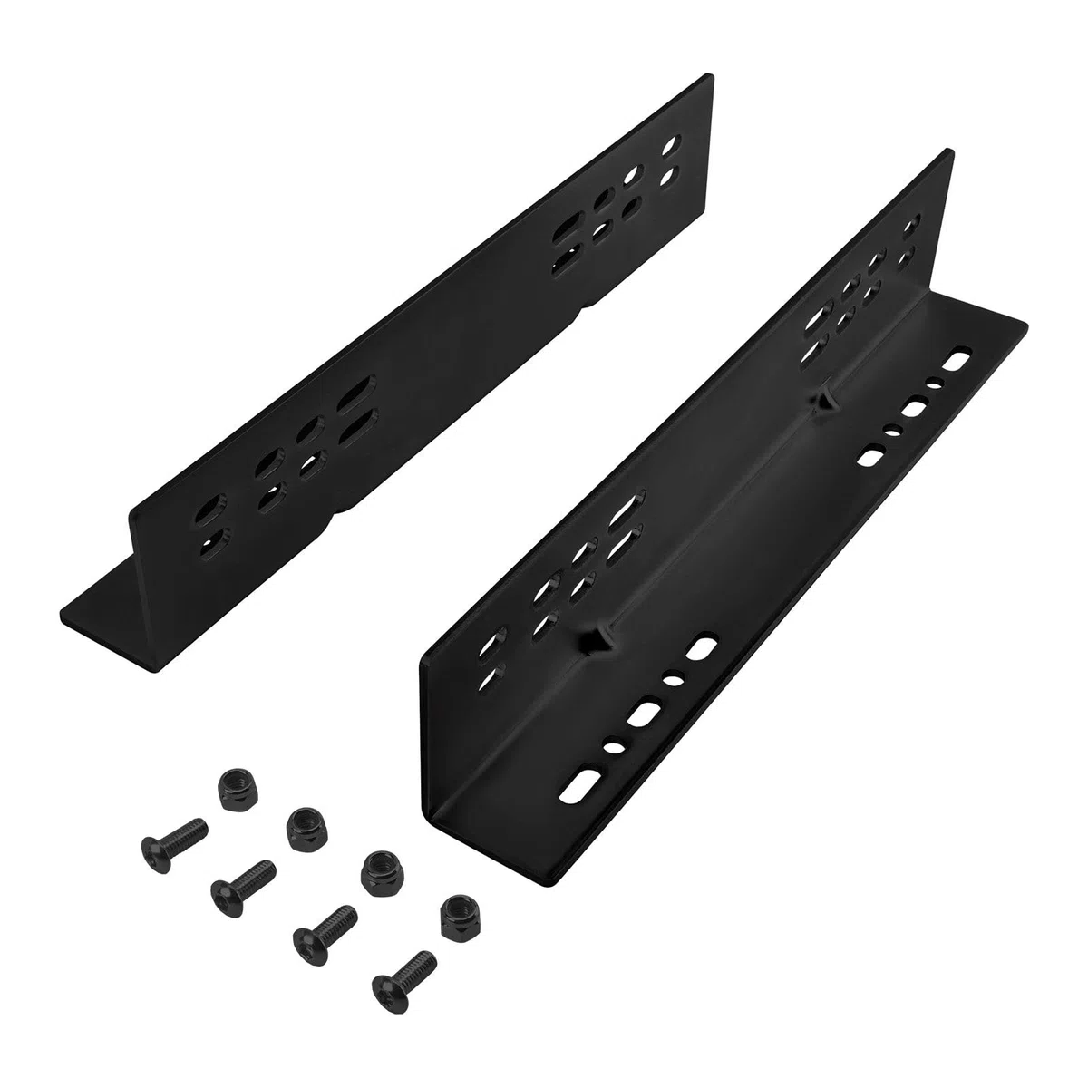 SOTECH 1 Paar Montagewinkel KW1-250-H76-L305 Schwarz galvanisiert Länge 305 mm (12") Materialstärke 3 mm für Boden- u. Plattformmontage der Schwerlastauszüge KV1-250-H76-Lxxx-NF u. KV1-250-H76-Lxxx-LC
