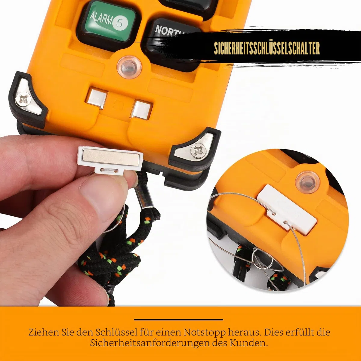 NEWTRY Drahtlose Kranfernbedienung Hohe Qualität Sender und Empfänger für Industriehebezeug, Laufkran (+ DC 24V Empfänger)