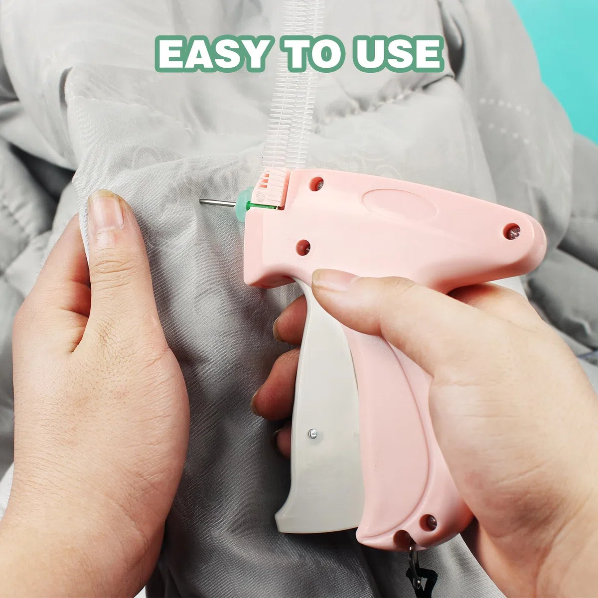 Stitchy Pistole für Kleidung Etiketten, Speedy Clothing Fixer, Stitchy Quick Clothing Fixer, Micro Stitch Gun für Clothes, Stitchy Gun mit 250 Bärenschnallen und 1650 Plastiknadeln