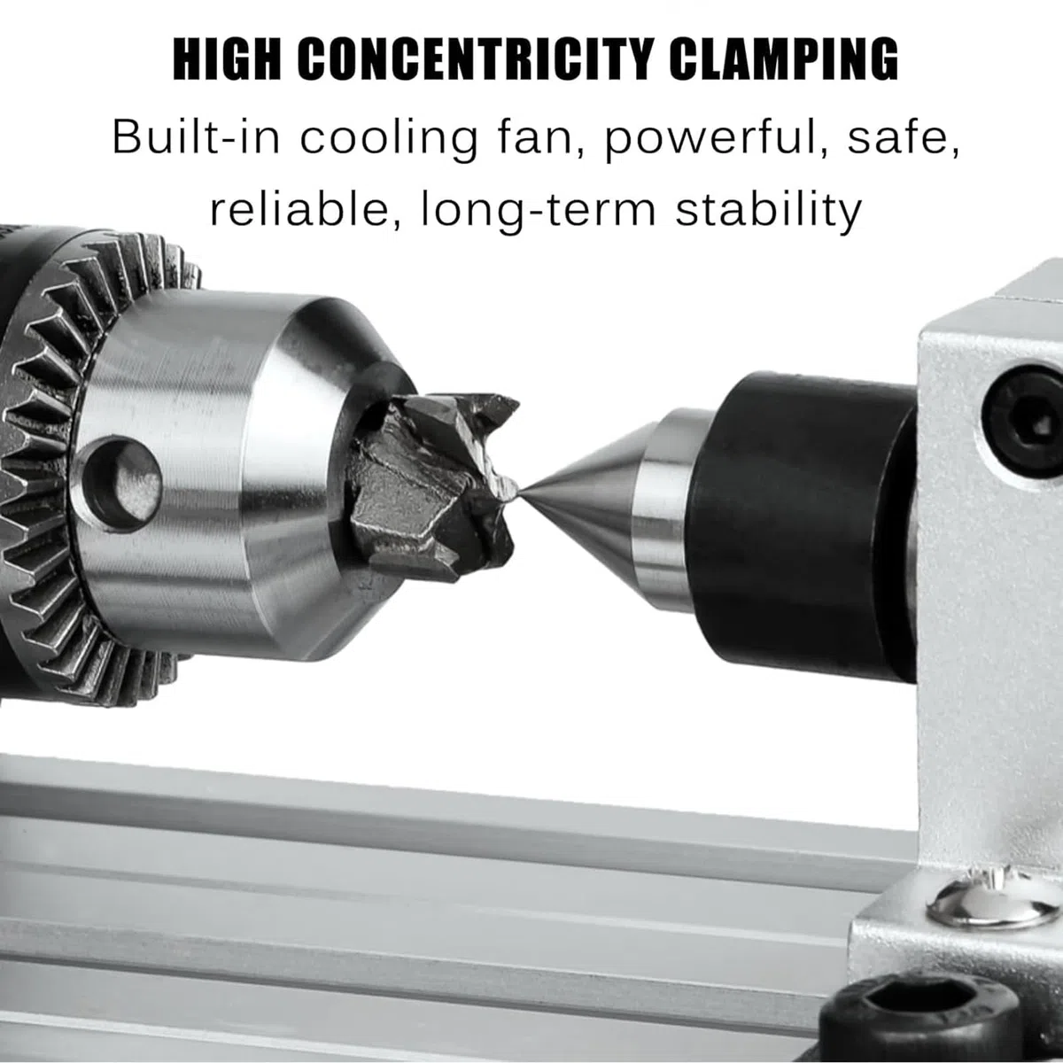 1200W Drehmaschine Perlenpolieren, Mini-Perlen Metall Drehmaschine, Spannlänge 0-120mm, Maximale Bearbeitung Durchmesser 25mm, Für Bohrungen, Schleifen