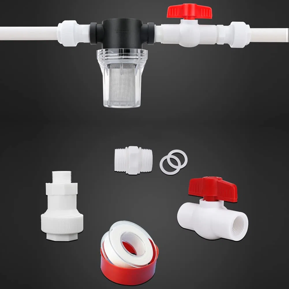 ZYWUOY Rohrleitungsfilter, Sieb, Wasserpumpenfilter mit 40/80 Mesh-Edelstahlsieb, Inline-Mesh-Sieb, Wasserpumpenfilter für die Gartenbewässerung