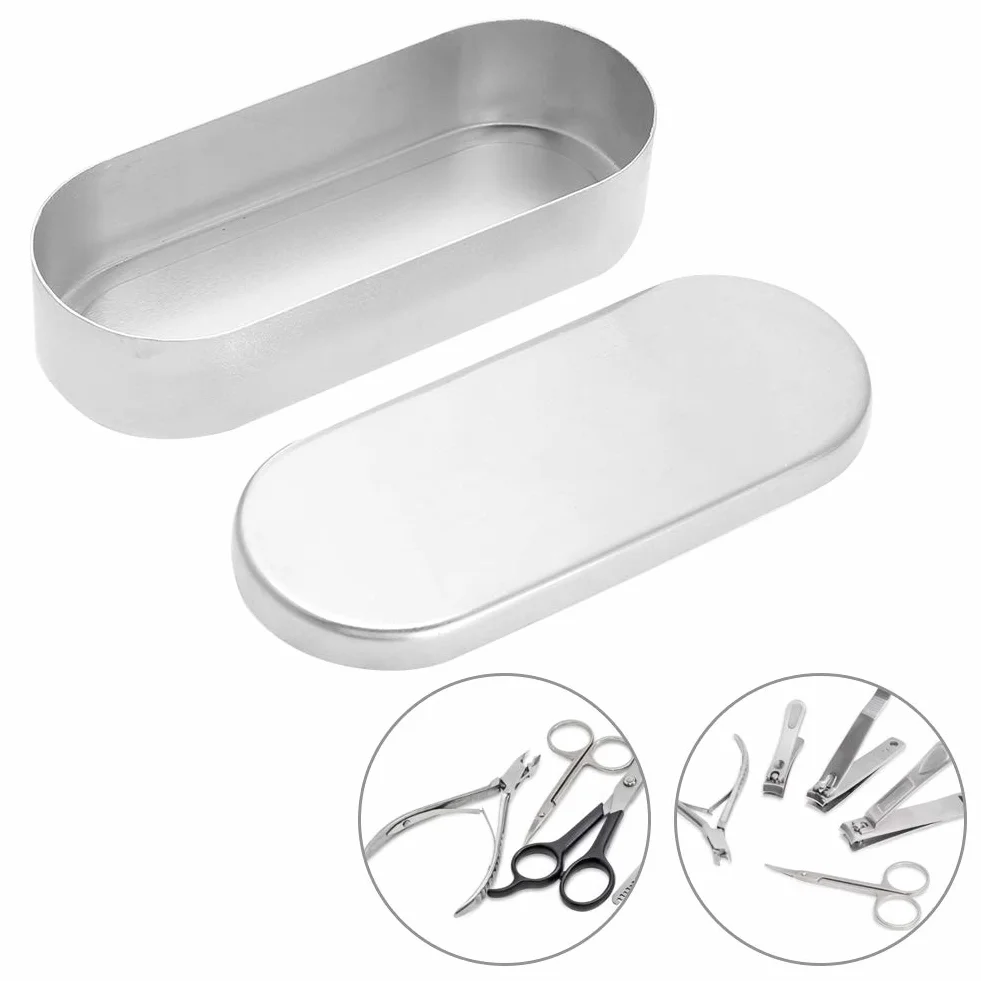 Beauty Desinfector Box Medizinischer Sterilisator aus rostfreiem Stahl, Dentalinstrumente, quadratische Schale mit Deckel, Needle Desinfektionsbox für - und