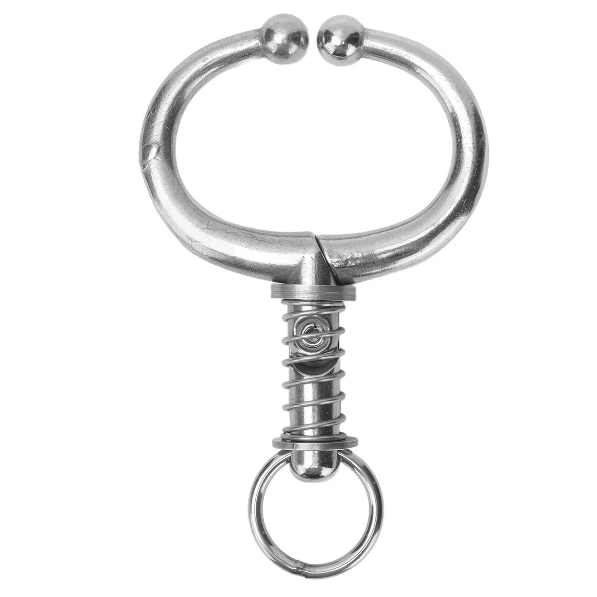 Bullen-Nasenringe, Edelstahl, für Rinder, Rinder, Nasenringe, Nutztiere, Edelstahl, für Rinder, Nasenklemme, Federtyp, Bullenkuh Feder geladene Nasenklemme für Kühe (Mittlerer W Spring Bull Nasenring)