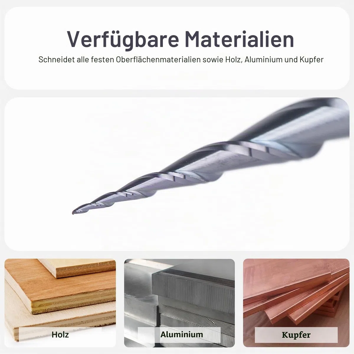 SpeTool Kugelkopffräser Konische Fräser CNC Schaftfräser 2 Flöten 0,25 mm Radius, 3,175 mm (1/8") Schaft TiAlN Beschichtung VHM Gravierfräser für Oberfräse 2D und 3D Gravur