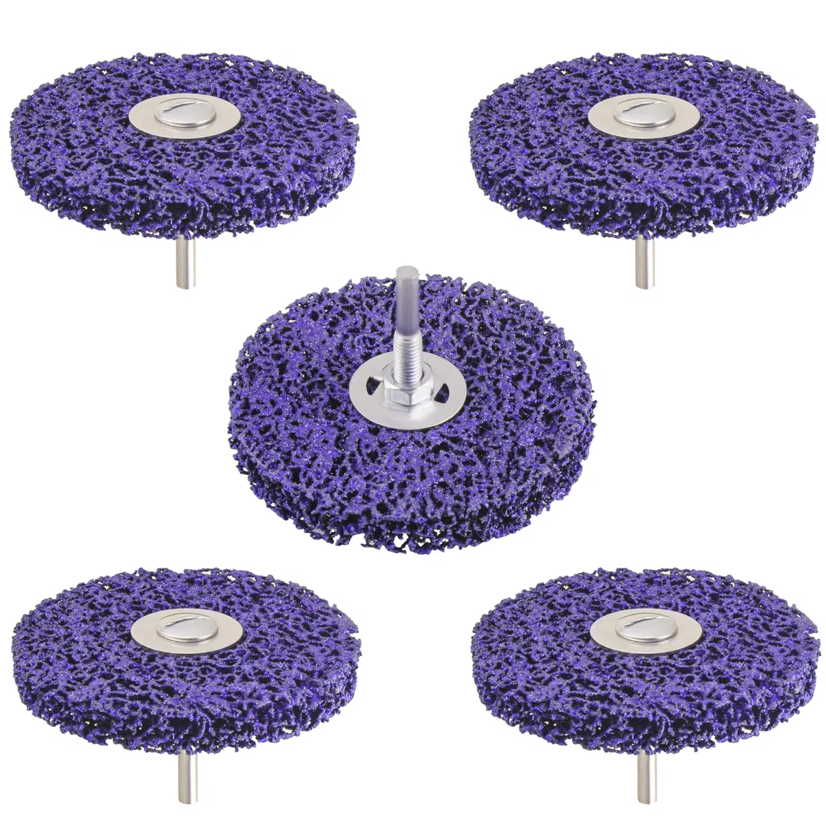 5 Stück CSD Scheibe Set -100mm CBS Schleifscheibe mit Schaft, CBS Reinigungsscheibe für Winkelschleifer Lack von Farbe, Rost & Kesselstein