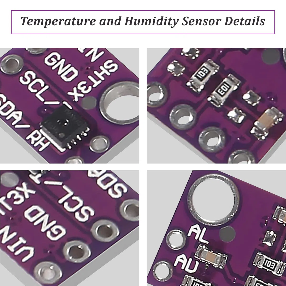SHT31-D Temperatur Feuchtigkeit Sensor,Digital Temperatursensor Feuchtigkeitssensor Modul mit IIC I2C Schnittstelle,2.4~5.5VDC Humidity Sensor für Arduino（5 Stück）