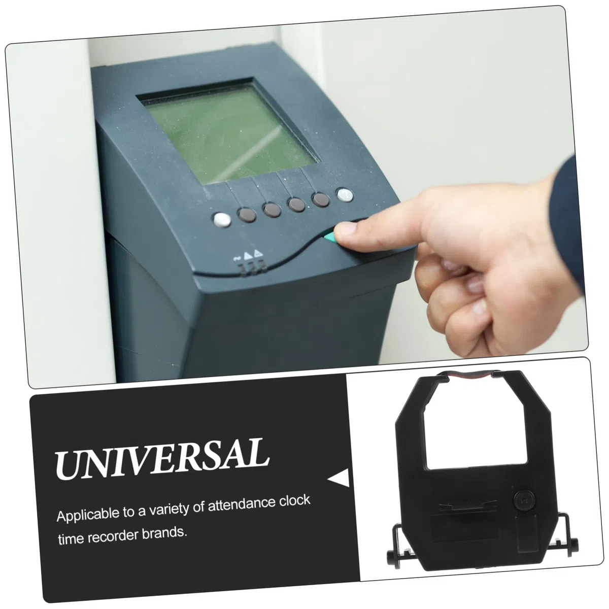 DOITOOL Zeiterfassungsband Ersatz für Anwesenheitsuhr mit Schneller Installation und Präzisem Nylon Druckband für Stundenerfassung und Digitale Stechuhr