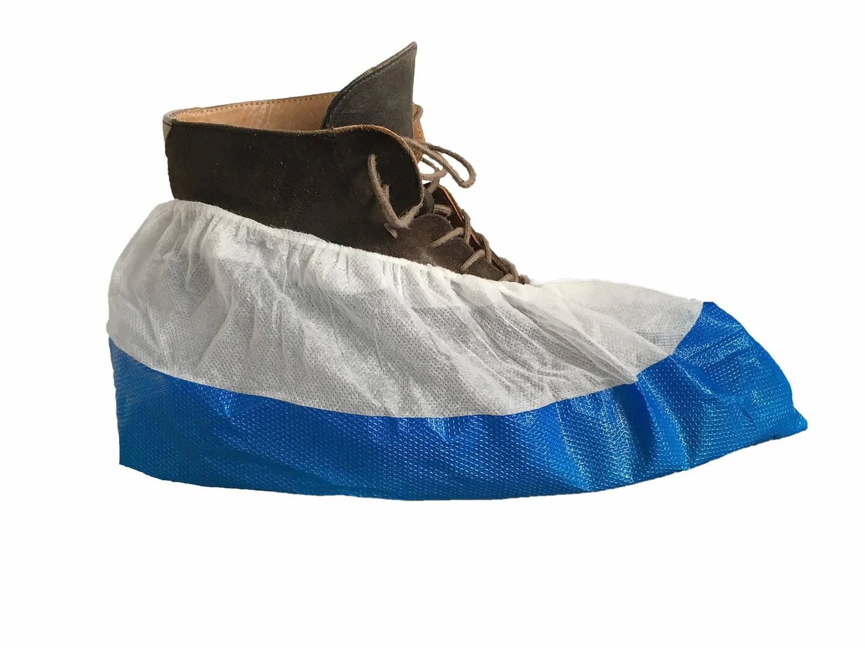 TIGA-MED Überschuhe 9,2 g extra stark | Einweg Schuhüberzieher aus CPE mit Vliesverstärkung | Extrem reißfest, rutschhemmend & wasserdicht | Blau | für Klinik, Industrie & Handwerk (50)